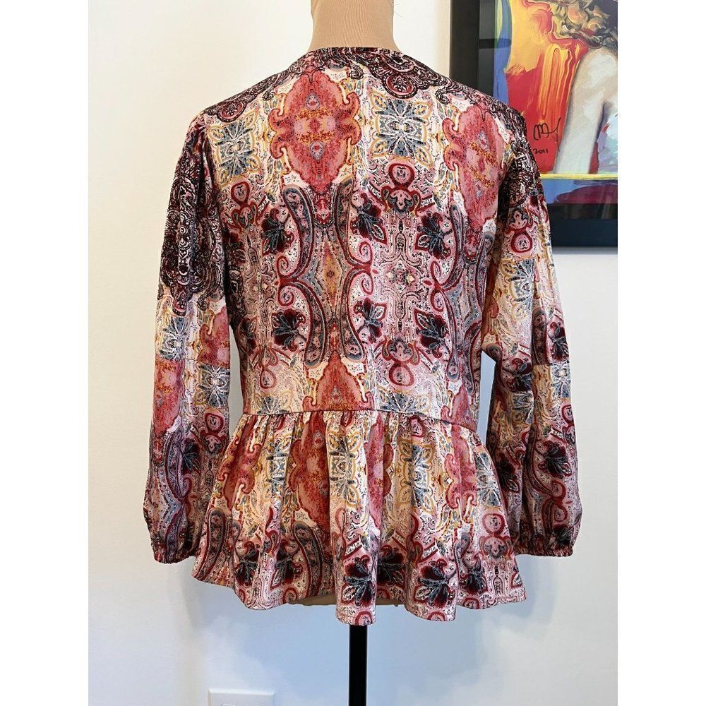 Anthropologie Raga Woman's Medium Evalona Paisley Top - Picture 3 of 9